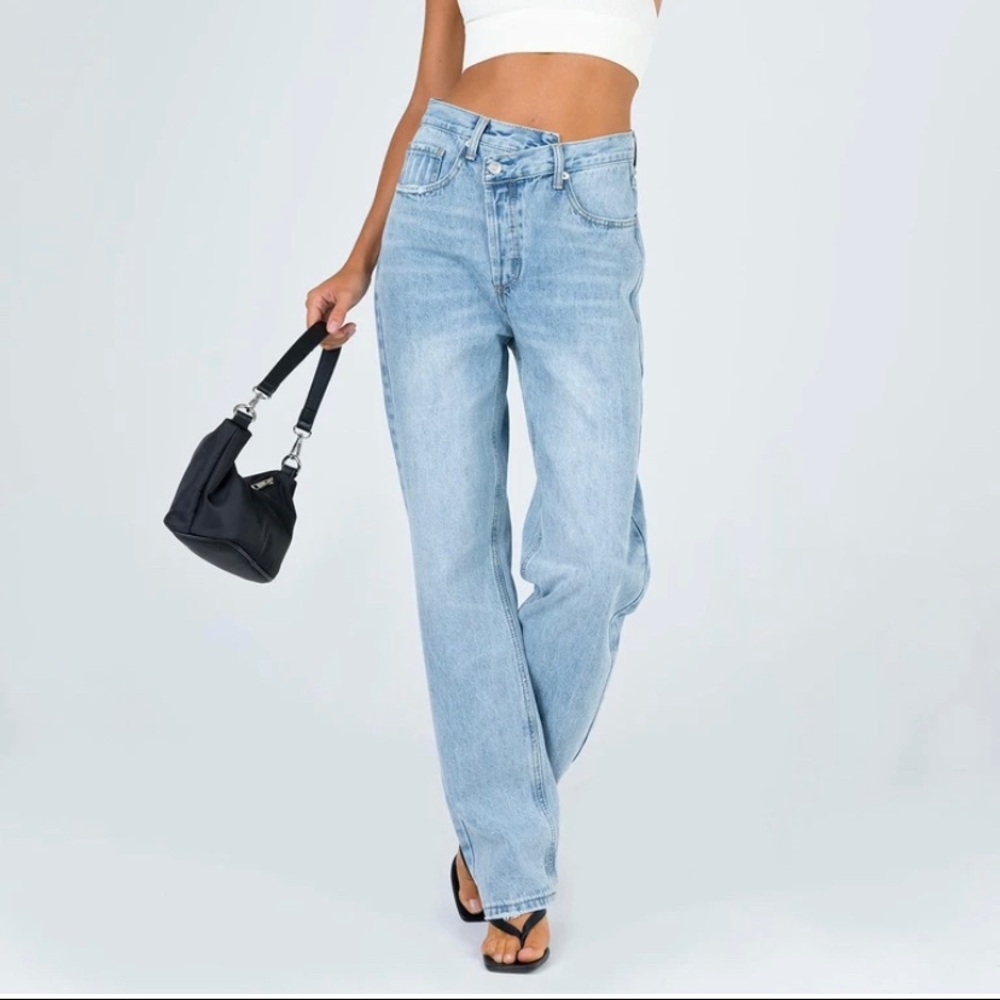 princess polly asymmetric jeans